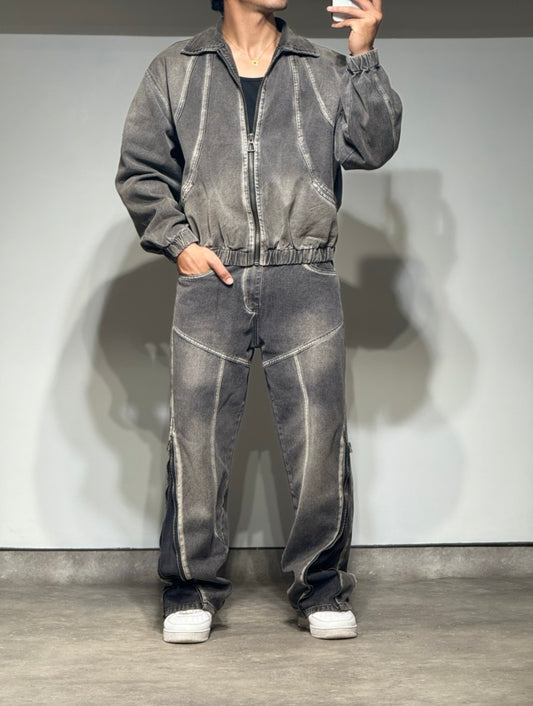 Ensemble en jeans, détails couture